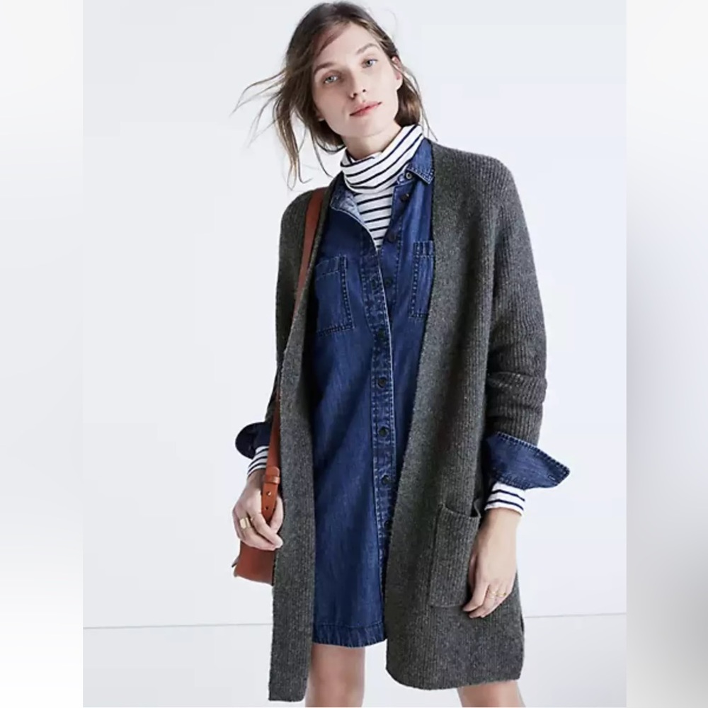 Madewell ribbed knit backstage cardigan sweater